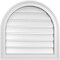 Ekena Millwork Round Top Surface Mount PVC Gable Vent: Functional, w/ 2"W x 1-1/2"P Brickmould Frame, 22"W x 22"H GVPRT22X2202SF - alternate 1